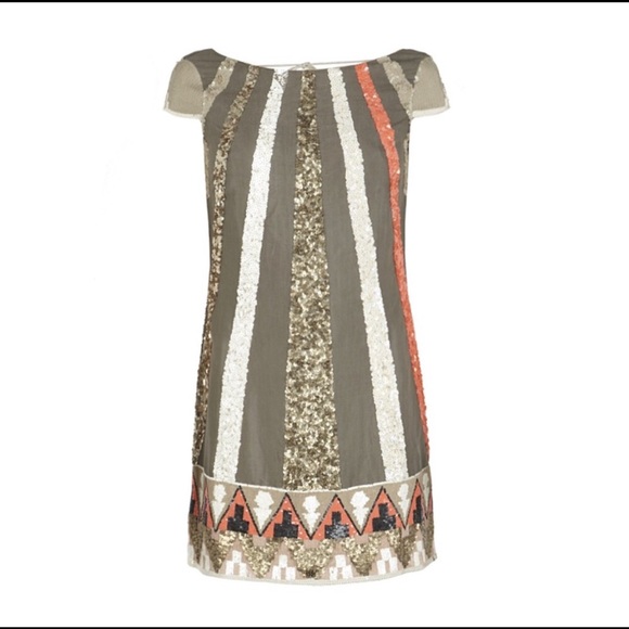 All Saints Aztec Dazzle Spitalfields Sequin Dress - Picture 8 of 8